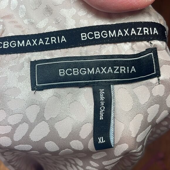 BCBGMaxAzria pink PJ Top, leopard print, XL - Picture 5 of 7